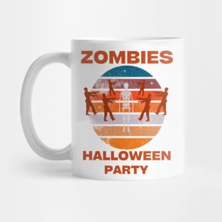 Zombies Halloween party (retro style) Mug